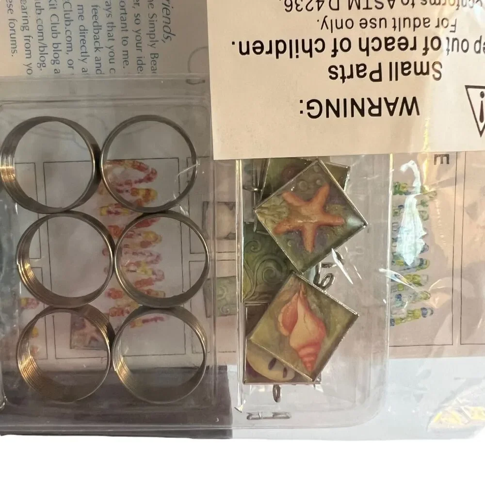 Simply Beads Kit of the Month Club Beading Party Glass Charms Set Sealed